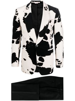 FURSAC cow-print single-breasted suit - Black