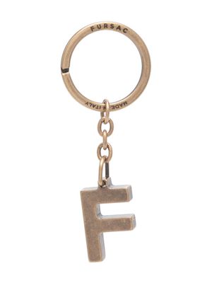 FURSAC F-charm logo-engraved keyring - Gold