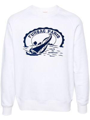 FURSAC flocked-logo sweatshirt - White