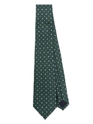 FURSAC floral-print pointed-tip tie - Green
