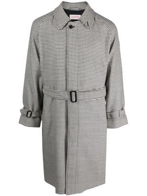 FURSAC houndstooth virgin wool coat - Black