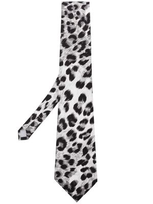 FURSAC leopard-print silk tie - Black