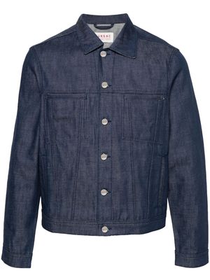 FURSAC logo-engraved-buttons denim jacket - Blue