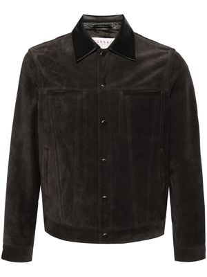 FURSAC long-sleeve leather jacket - Brown