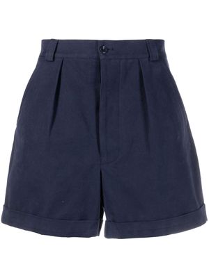 FURSAC pleated-detail shorts - Blue
