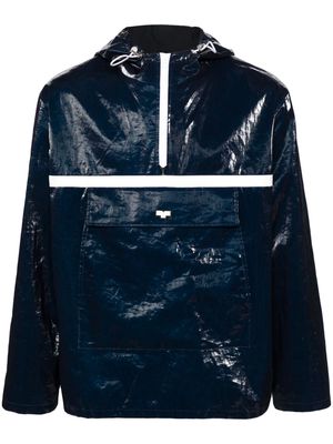 FURSAC pouch-pocket coated hoodie - Blue