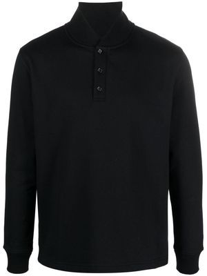 FURSAC shawl-collar cotton sweatshirt - Black
