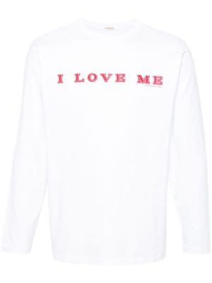 FURSAC slogan-print long-sleeved T-shirt - White