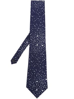 FURSAC star-print silk tie - Blue