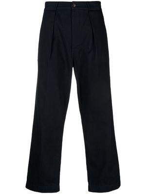 FURSAC straight-leg cropped cotton trousers - Blue