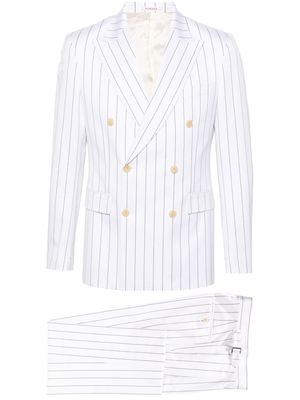 FURSAC striped doubled-breasted suit - White