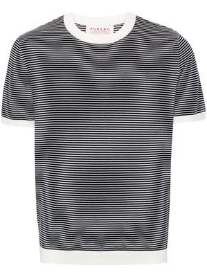 FURSAC striped knit T-shirt - Blue