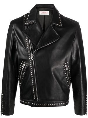FURSAC stud-embellished leather jacket - Black