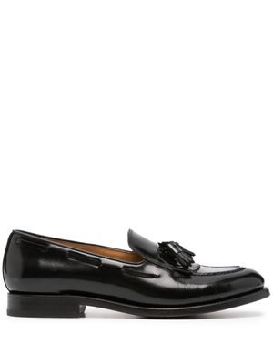 FURSAC tassel-detail patent leather loafers - Black