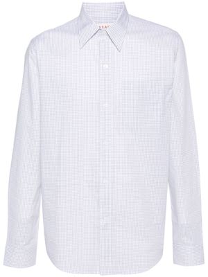 FURSAC windowpane cotton shirt - White