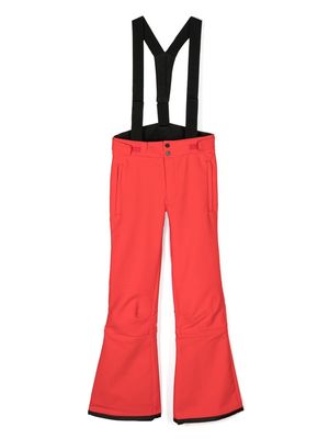 Fusalp Kids logo-patch wide-leg suspender ski trousers - Red