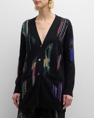 FWB Oversized Cardigan with Crystal Detail