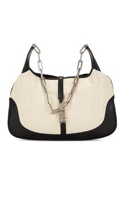 FWRD Renew Gucci Jackie Shoulder Bag in Cream.