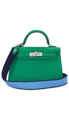 FWRD Renew Hermes Mini Kelly Epson Handbag in Green.