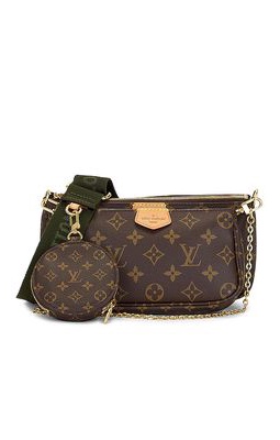 FWRD Renew Louis Vuitton Monogram Multi Pochette Accessoires Shoulder Bag in Brown.