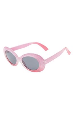FYNN AND RILEY Kids' Glitter Oval Sunglasses in Pink