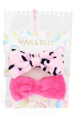 FYNN AND RILEY Kids' Set of 2 Spa Bows in Pink