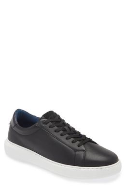 G Brown Puff Low Top Leather Sneaker in Black 