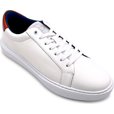 G Brown Puff Sneaker in White/Red 