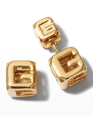 G-Cube Stud Golden Earrings