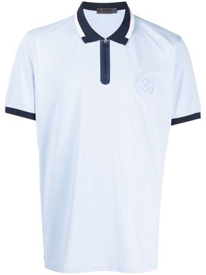 G/FORE embossed-logo cotton polo shirt - Blue