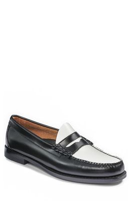 G.H. BASS & Co. Larson Leather Penny Loafer in Black/White