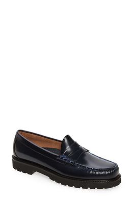 G.H. BASS Larson Lug Sole Penny Loafer in Navy