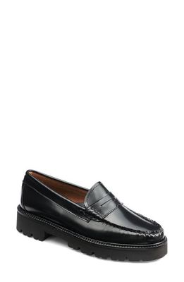 G.H. BASS Whitney Weejun Lug Sole Penny Loafer in Black