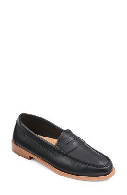 G.H. BASS Whitney Weejun Penny Loafer in Black Soft Calf