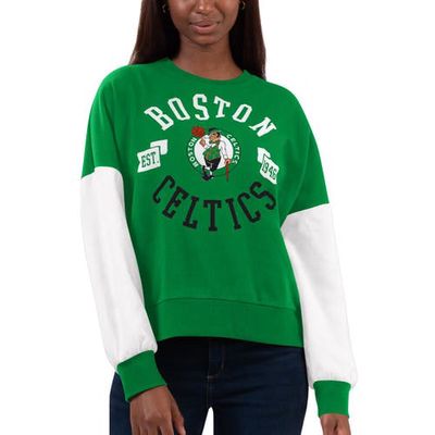 G-III 4HER BY CARL BANKS Women's Kelly Green/White Boston Celtics Team Pride Pullover Sweatshirt