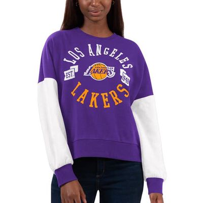 G-III 4HER BY CARL BANKS Women's Purple/White Los Angeles Lakers Team Pride Pullover Sweatshirt