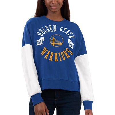 G-III 4HER BY CARL BANKS Women's Royal/White Golden State Warriors Team Pride Pullover Sweatshirt