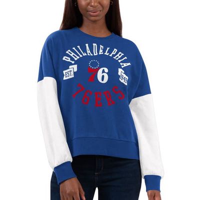 G-III 4HER BY CARL BANKS Women's Royal/White Philadelphia 76ers Team Pride Pullover Sweatshirt