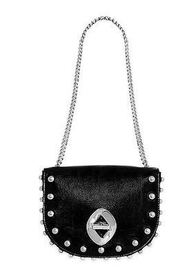G Mini Studded Lether Saddle Bag