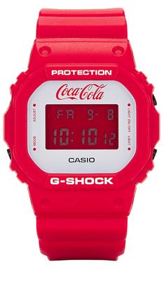 G-Shock x Coca Cola DW5600 Watch in Red.