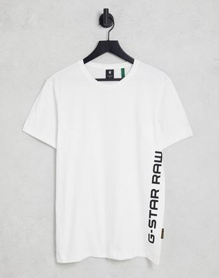 G-Star originals side logo t-shirt in black-White