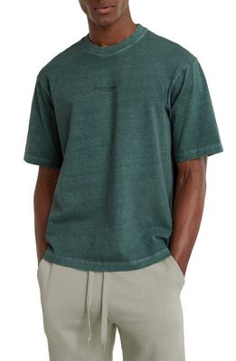 G-STAR Overdyed Organic Cotton Graphic T-Shirt in Blue Spruce Green 