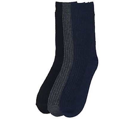 Gaahuu Mens 3-pk Textured Wool Blend Socks