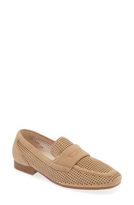 Gabor Perforated Loafer in Beige