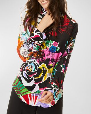 Gabriela Floral-Print Silk-Blend Shirt