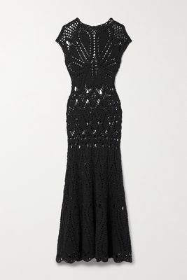 Gabriela Hearst - Aidy Crocheted Cashmere Maxi Dress - Black