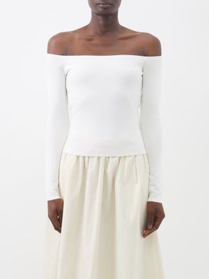 Gabriela Hearst - Ameri Off-the-shoulder Wool-blend Top - Womens - Ivory