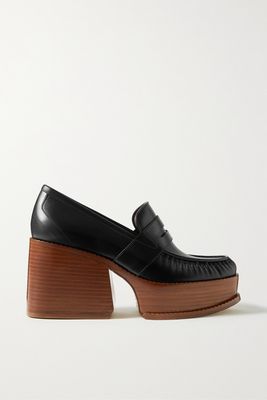 Gabriela Hearst - Augusta Leather Platform Loafers - Black