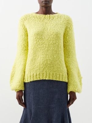 Gabriela Hearst - Clarissa Lantern-sleeve Cashmere Sweater - Womens - Yellow