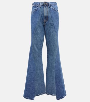 Gabriela Hearst Foster patchwork flared jeans